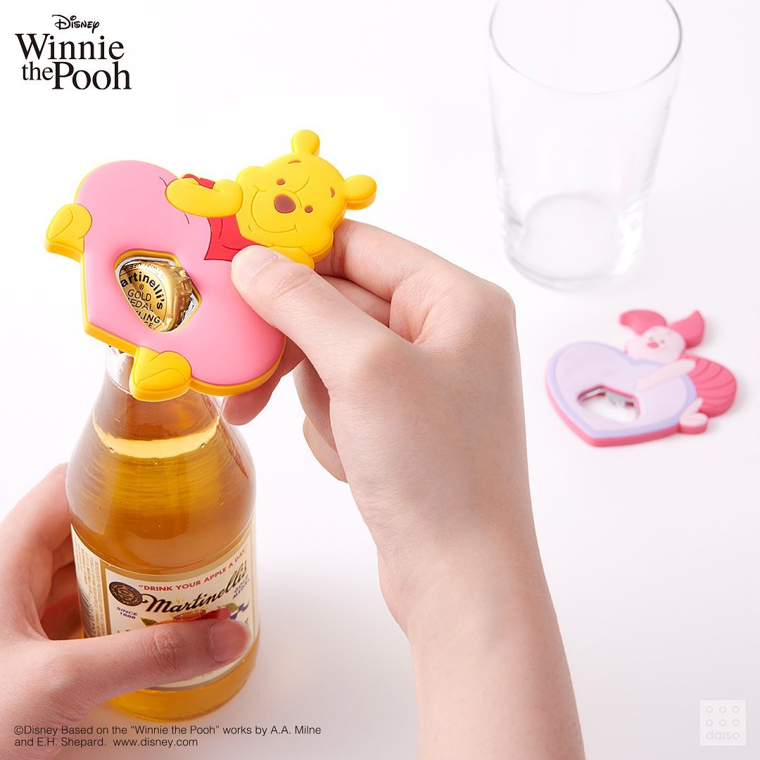 Daiso Korea pooh & piglet bottle opener