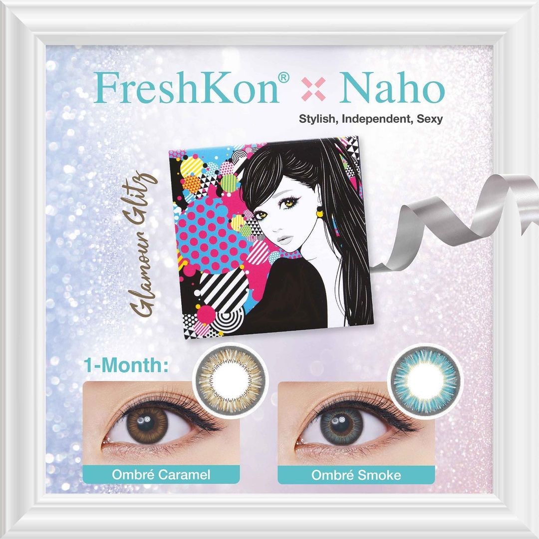 Freshkon Naho Singapore Ombre Caramel Ombre Smoke contact lens