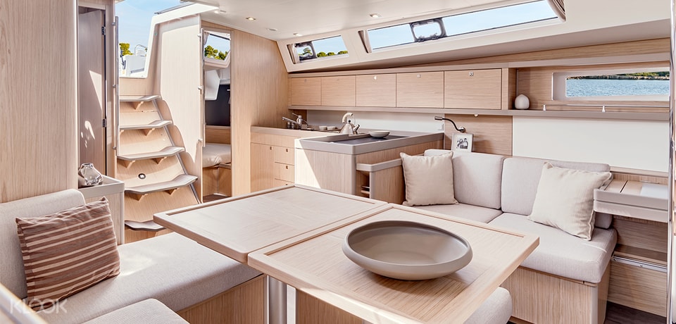 interior of private yacht EU Holidays singapore