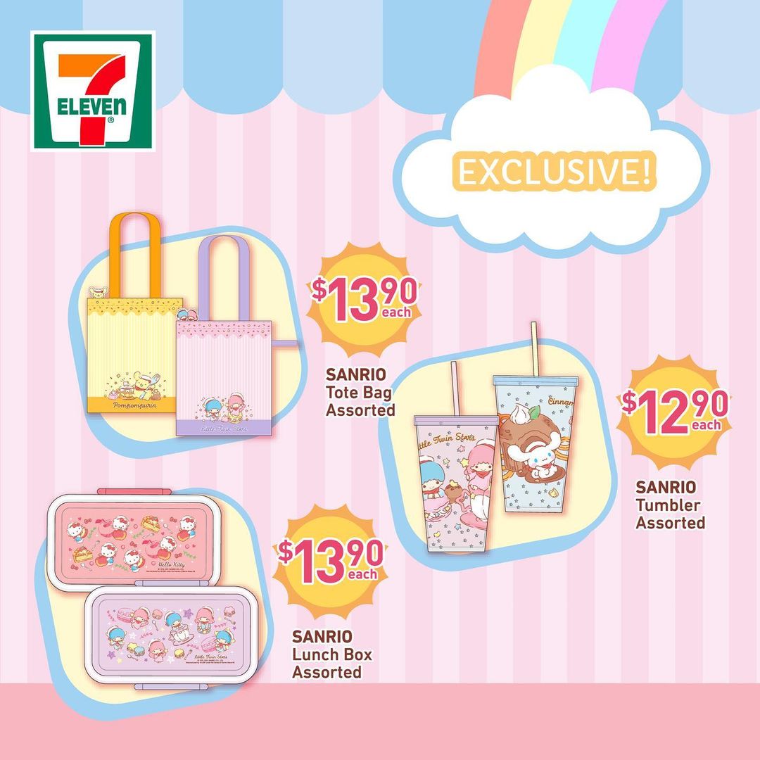 7 eleven singapore sanrio tumbler tote bag
