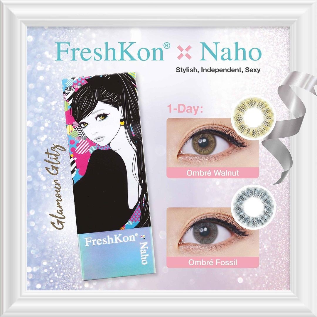 Freshkon Naho Singapore Ombre Walnut Ombre Fossil contact lens