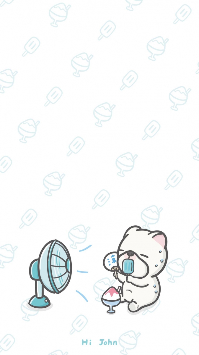 standing fan shiba inu hi john phone wallpaper