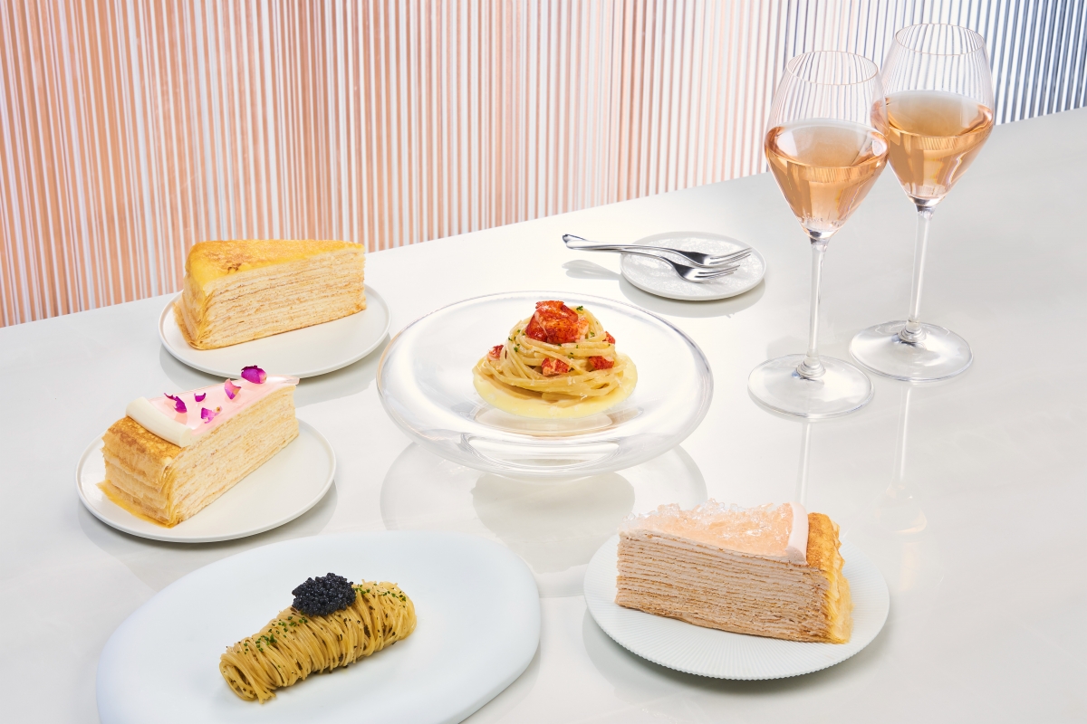 Lady M Champagne Bar cakes and pasta