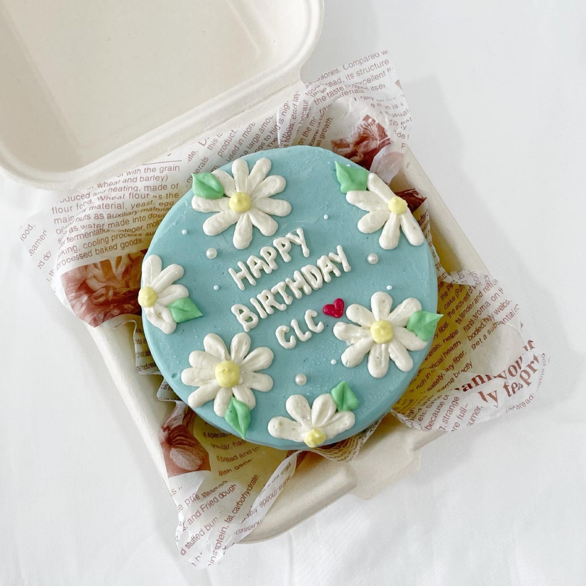 blue daisy korean style bento cake baker bok singapore