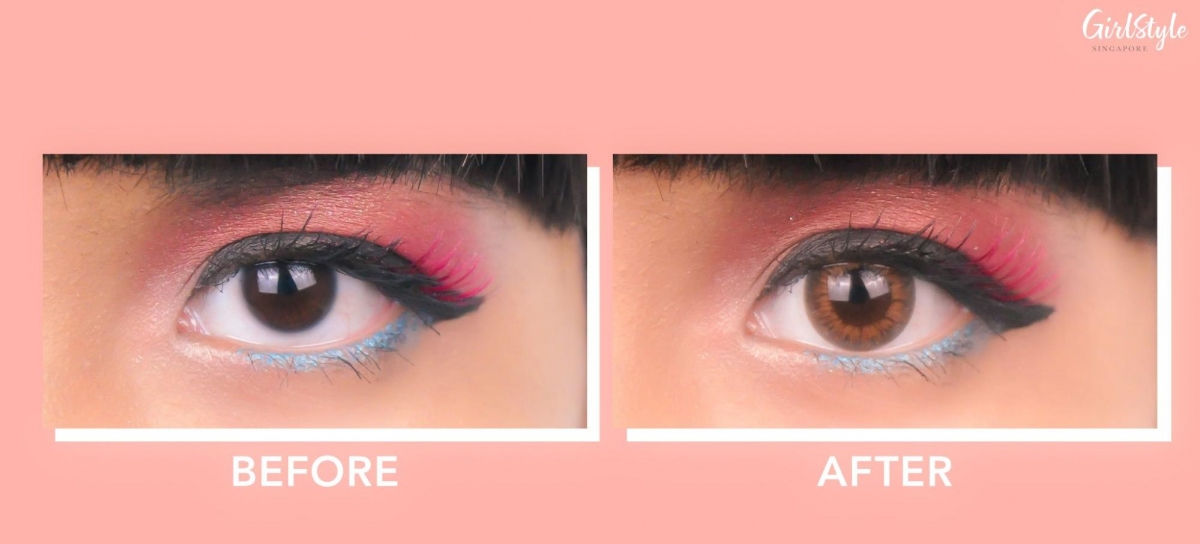 Freshkon Naho Singapore Ombre Caramel contact lens