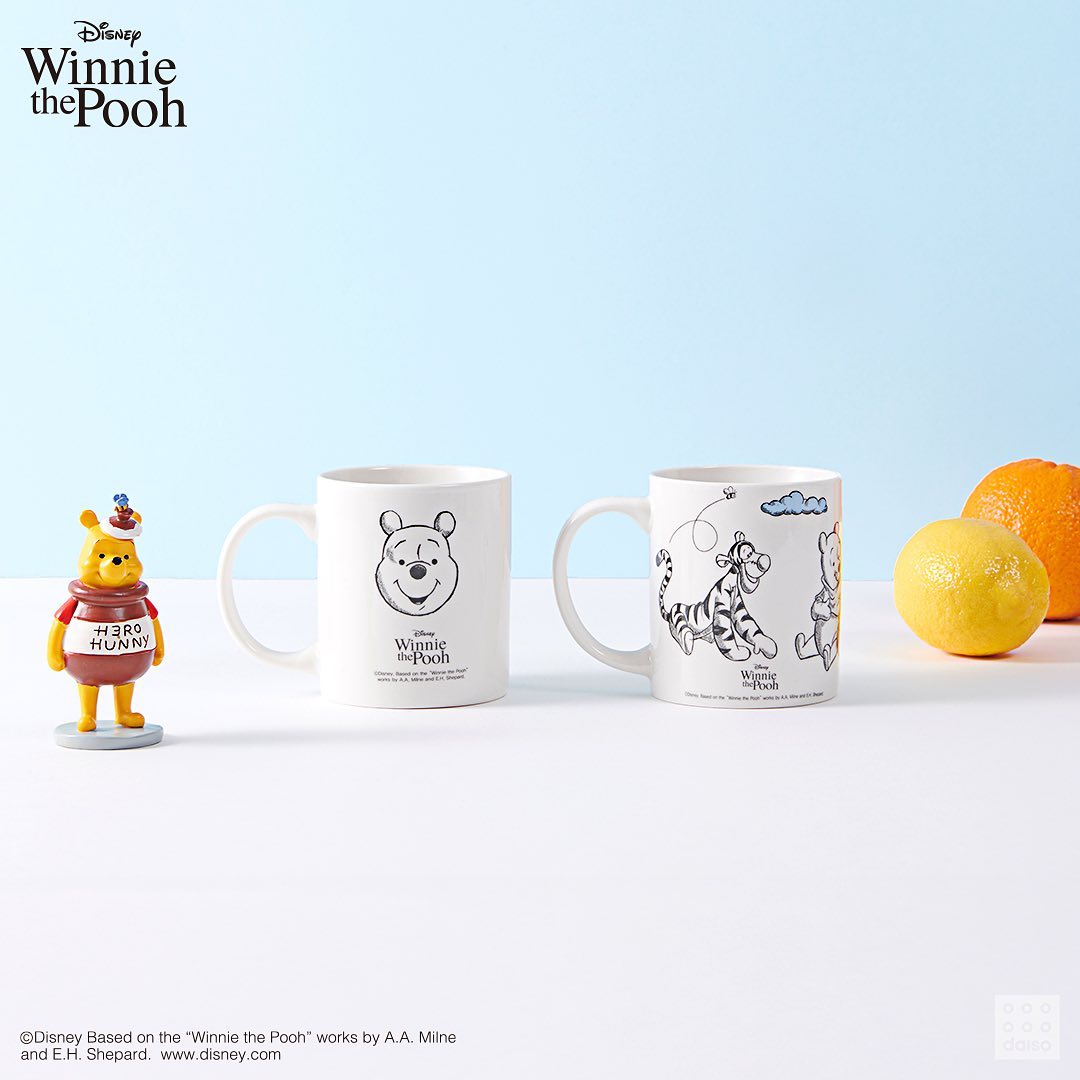 Daiso Korea Winnie-the-pooh ceramic mugs