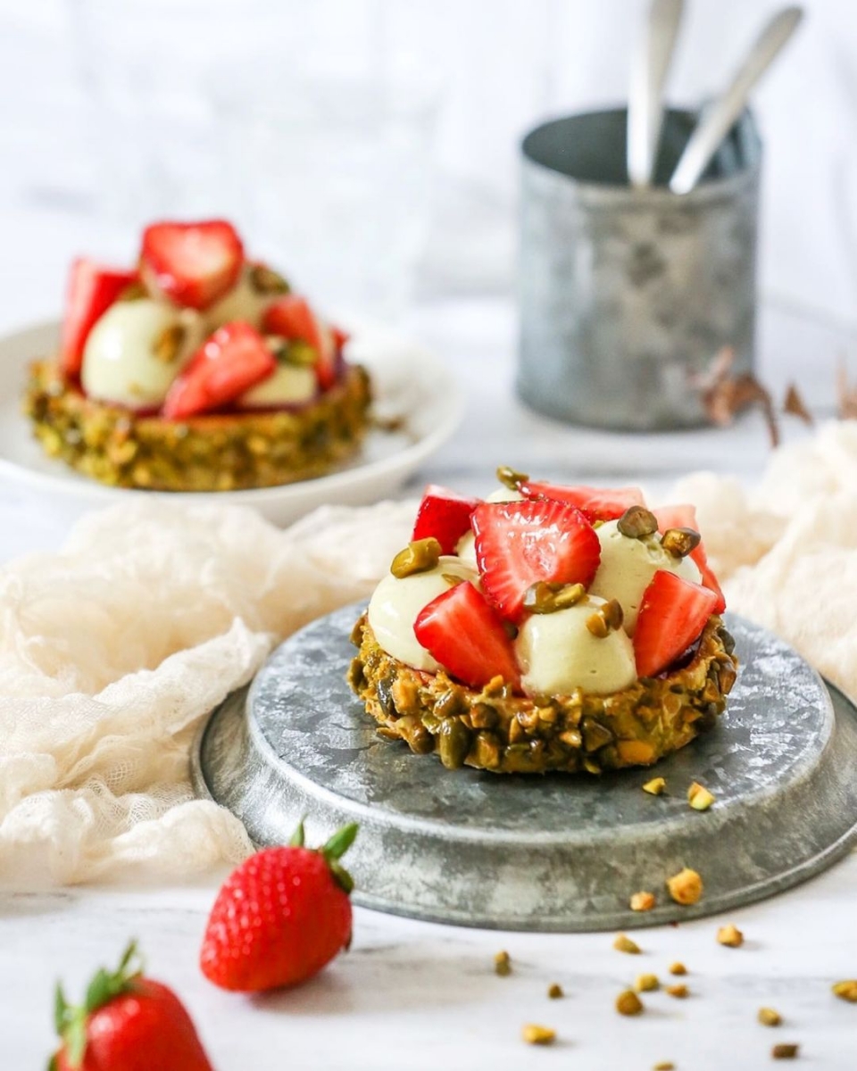 pistachio strawberry tart Nuage Patisserie & Boulangerie