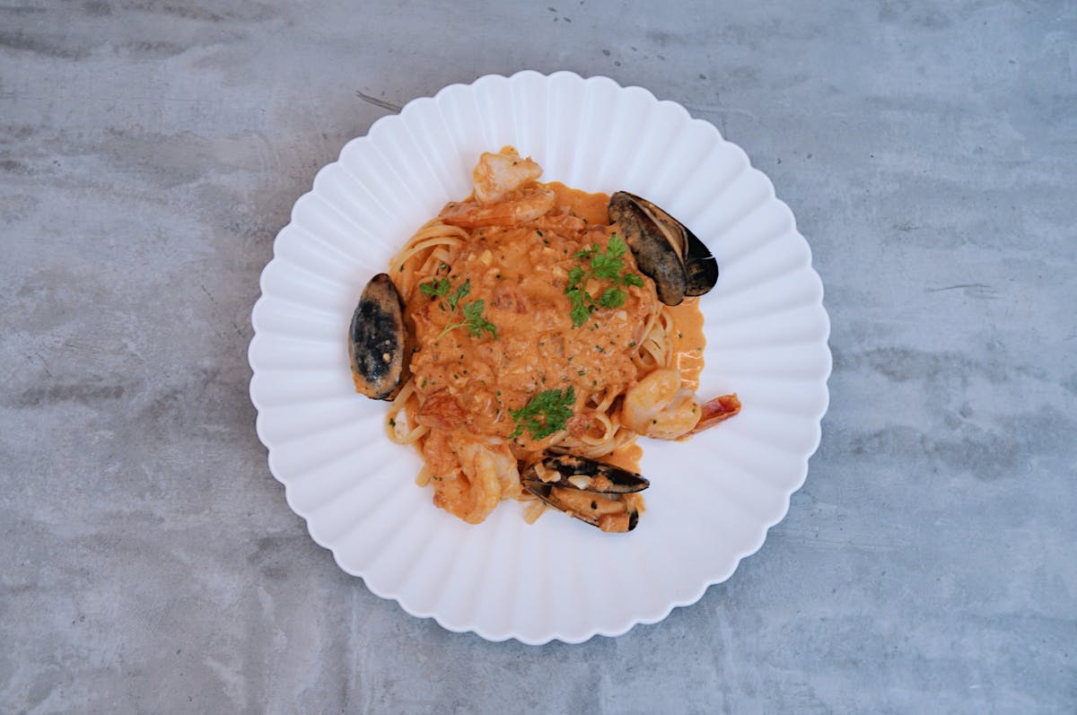 tomato seafood pasta at syip cafe singapore