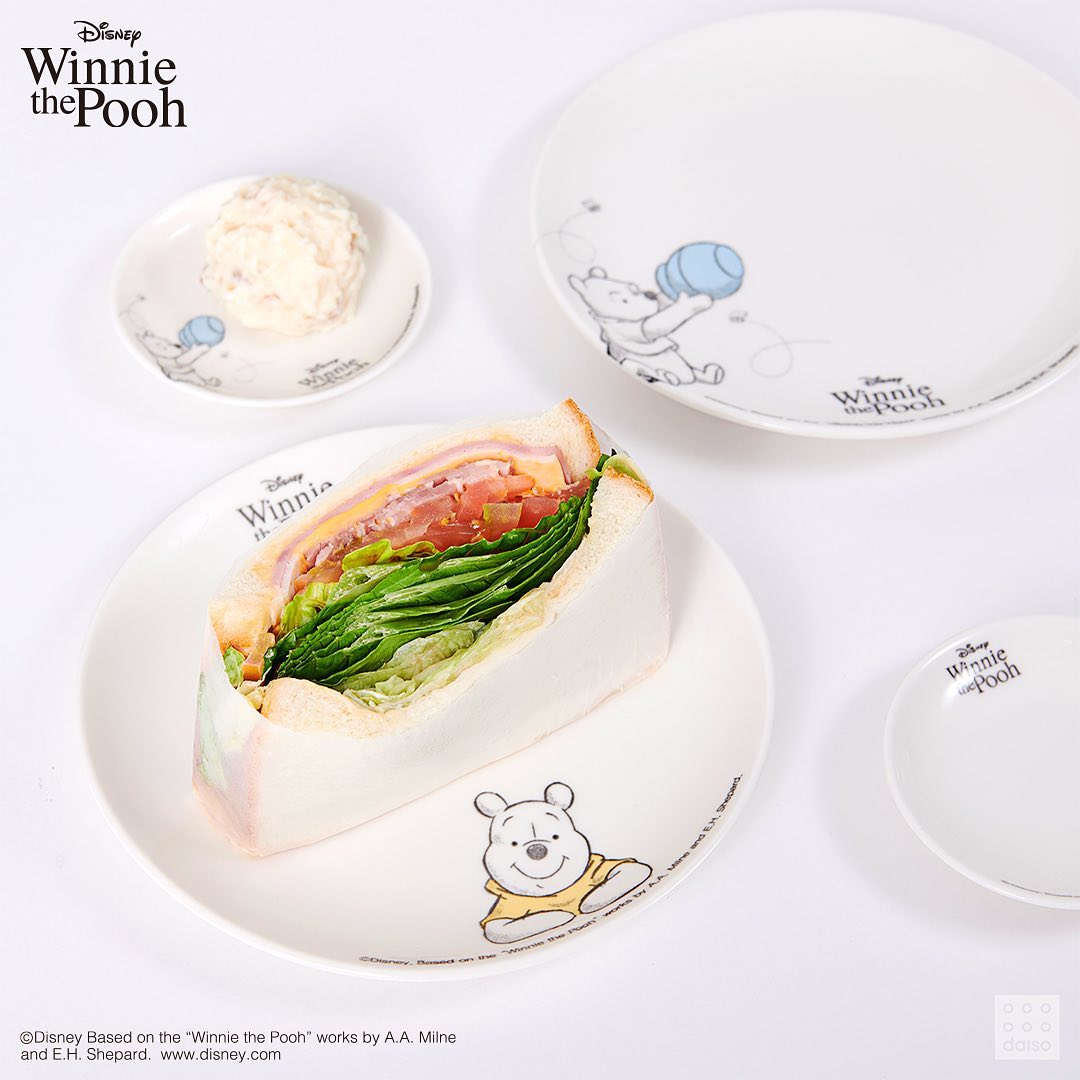 Daiso Korea Winnie-the-pooh plates