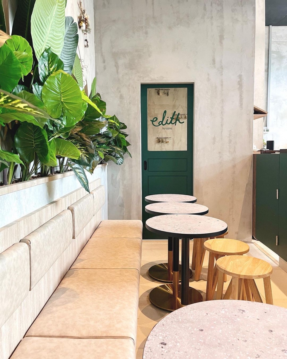 dine in seating area at Edith Patisserie Cake Bar singapore