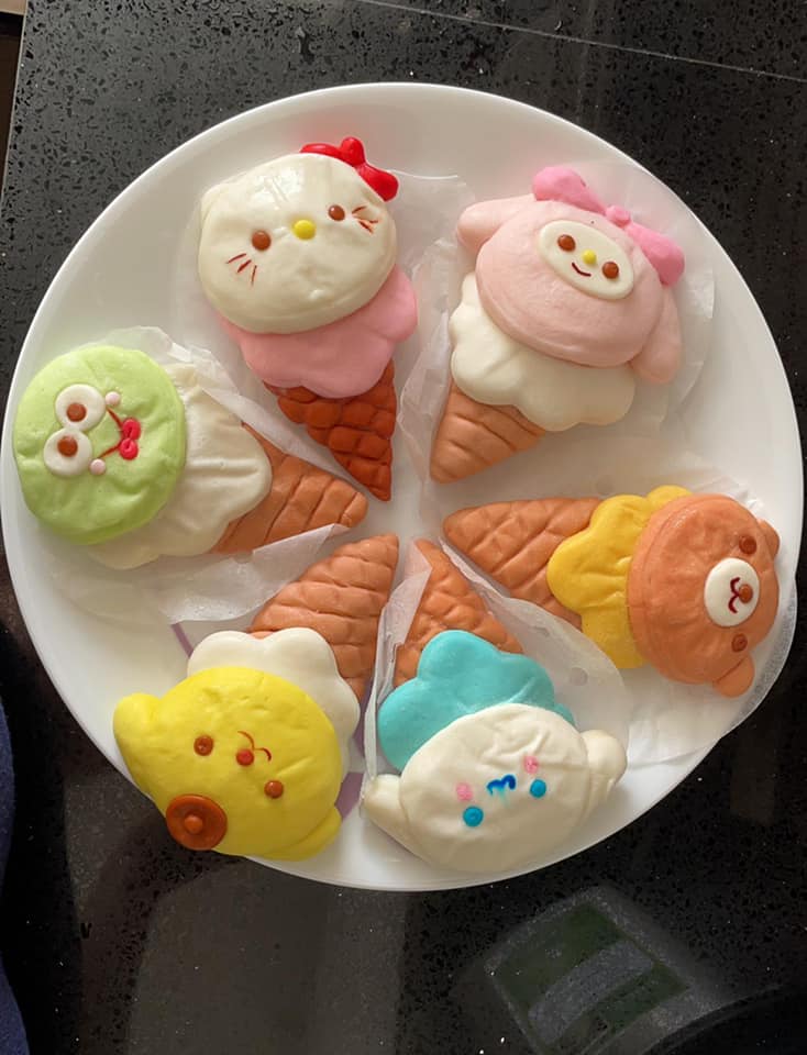 happy cart sanrio ice cream mantou