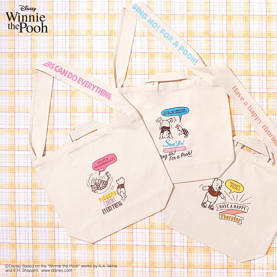 Daiso Korea Winnie-the-Pooh tote bag