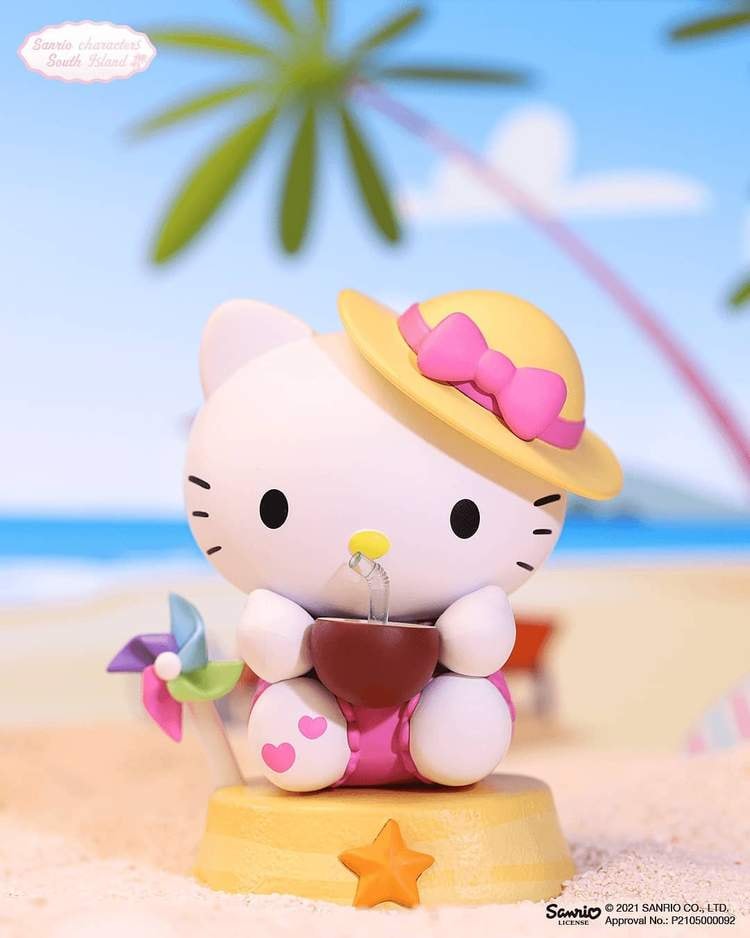 POP MART Hello Kitty eating coconut