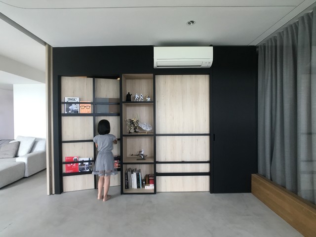 concealed doors as wall bookshelves singapore hdb flat