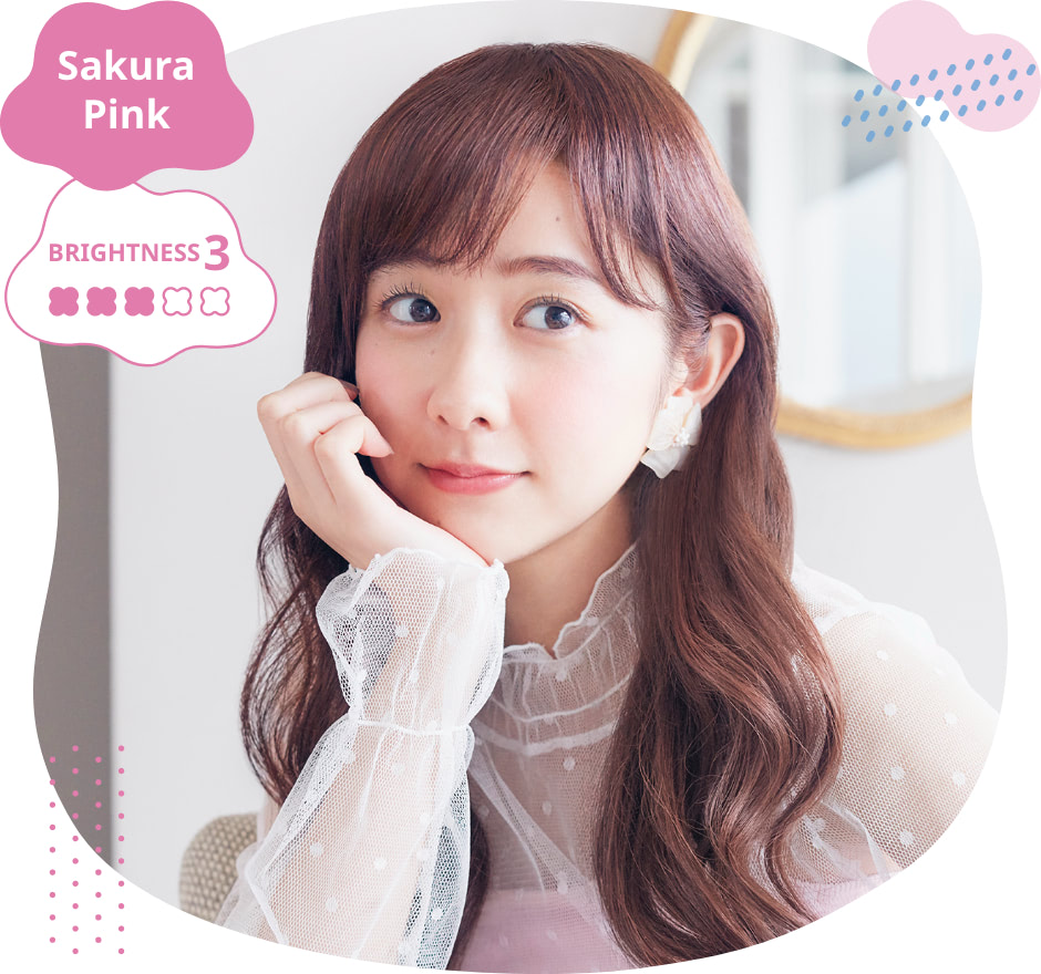 japanese girl with sakura pink hair with beautylabo whip box dye