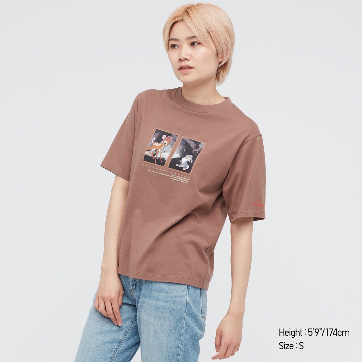 uniqlo singapore disney bambi brown tshirt
