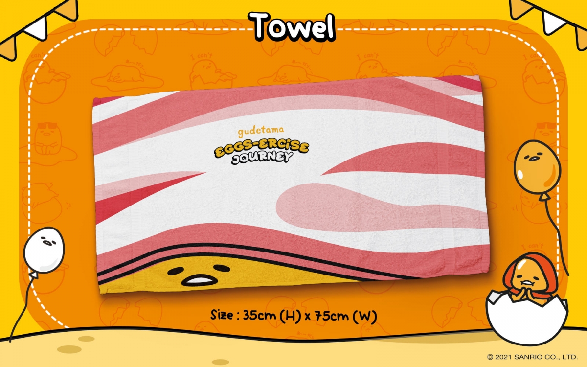 bacon towel gudetama run walk singapore merchandise