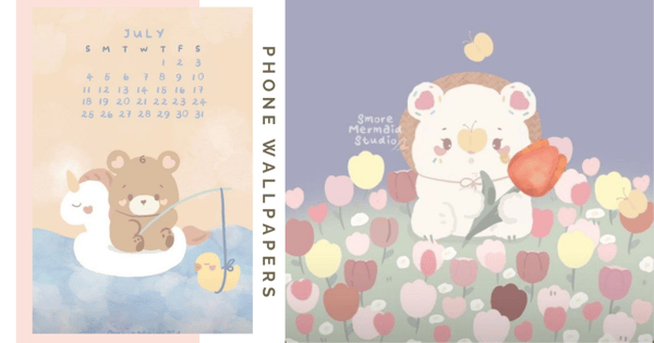 Singapore Artist Has Adorable Animal-Themed Phone Wallpapers In Soothing Tones For Free Download