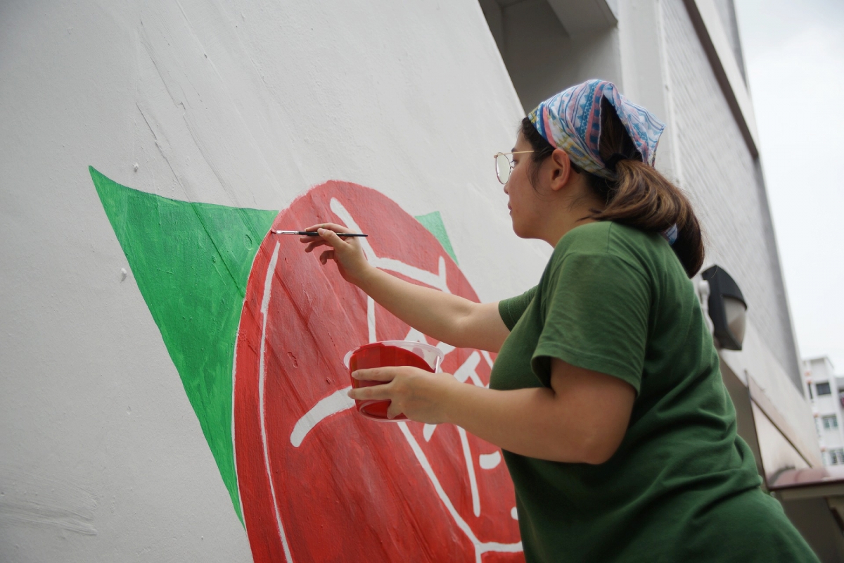 painting ang ku kueh wall mural at ang mo kio singapore