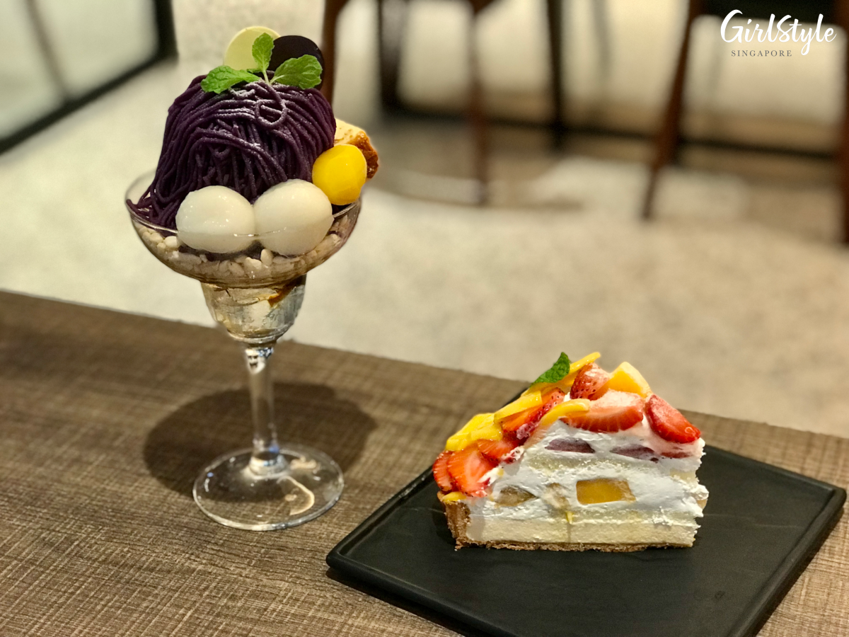 cafe kuriko purple sweet potato mont blanc parfait singapore
