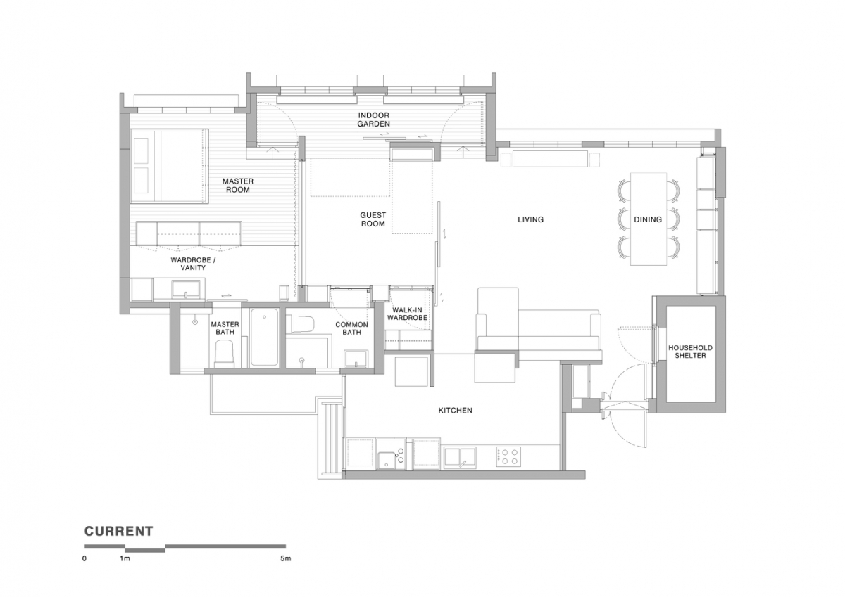 nitton architects open plan sengkang hdb flat renovation floor plan