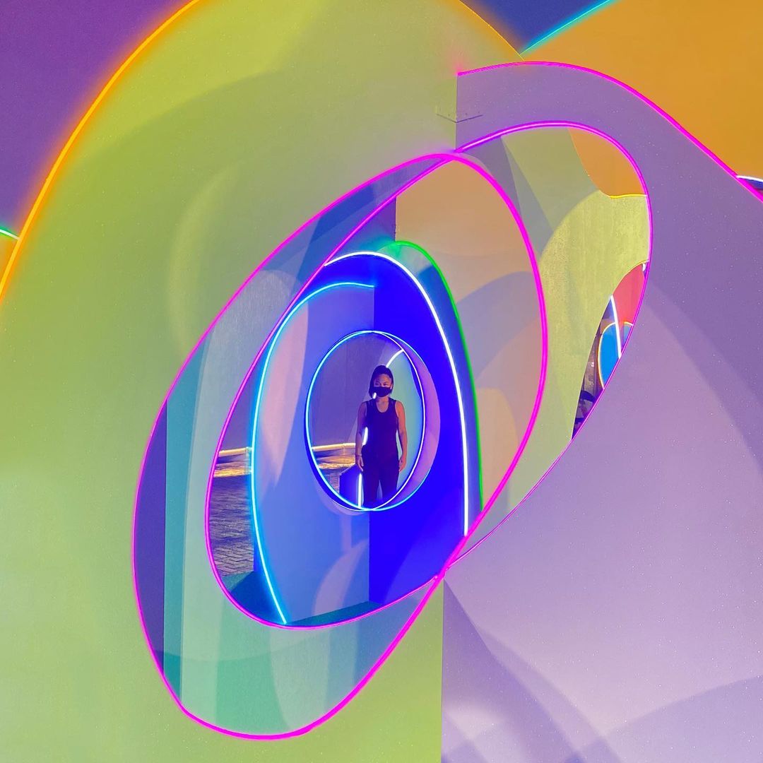 Wave Hello Downtown East pastel installation