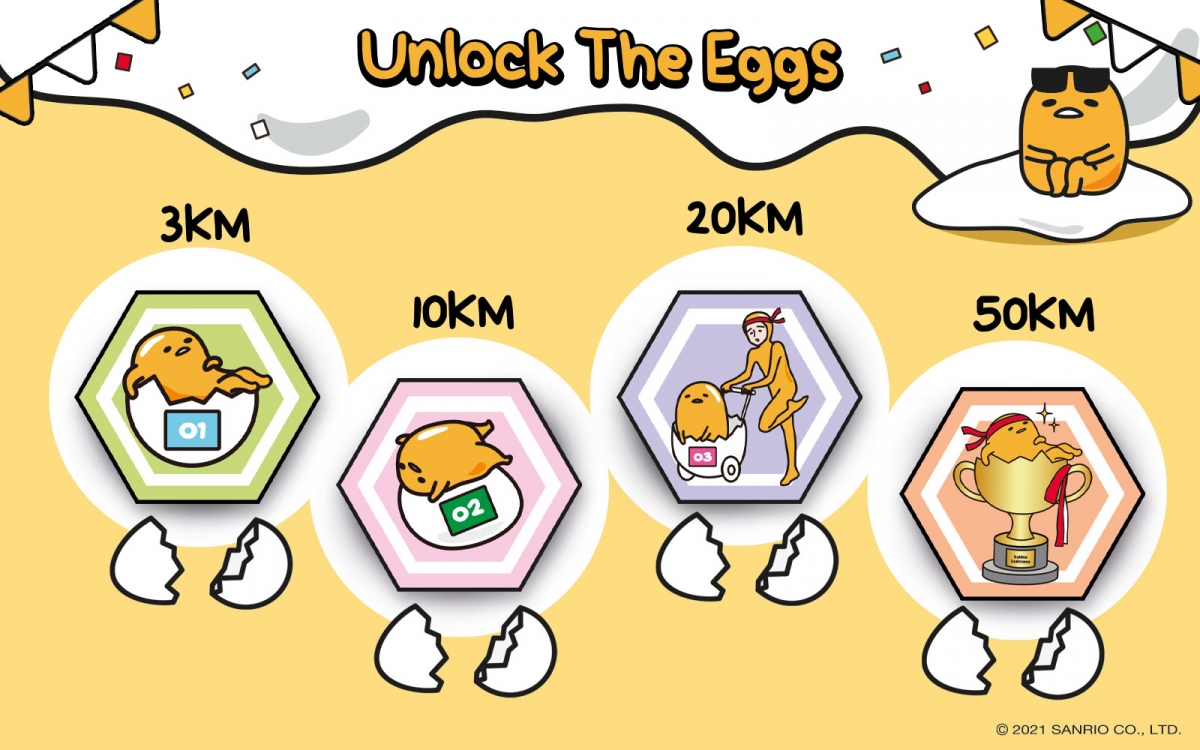 gudetama run walk singapore merchandise eggs