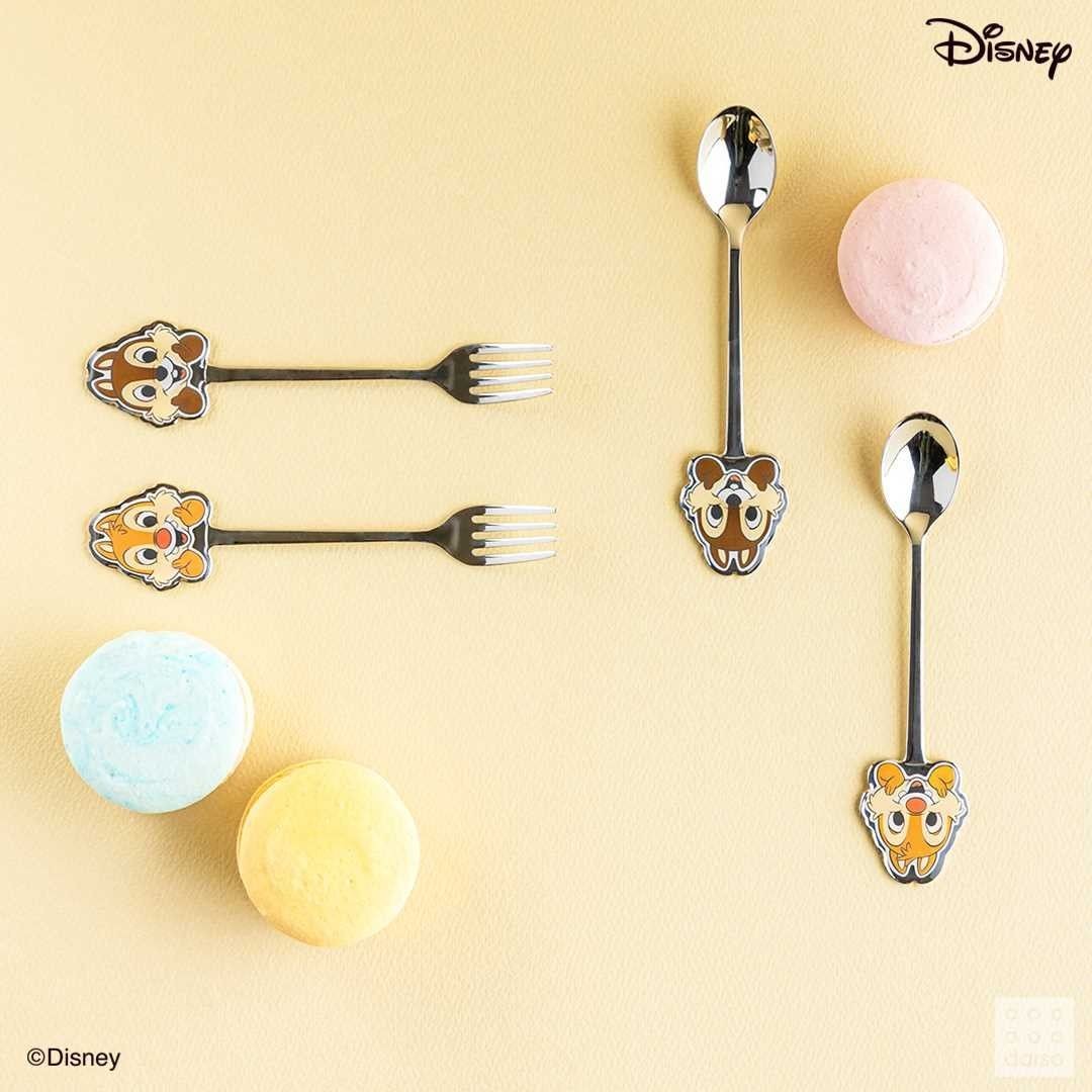 Daiso x Disney Chip 'n'Dale Spoon & Fork singapore