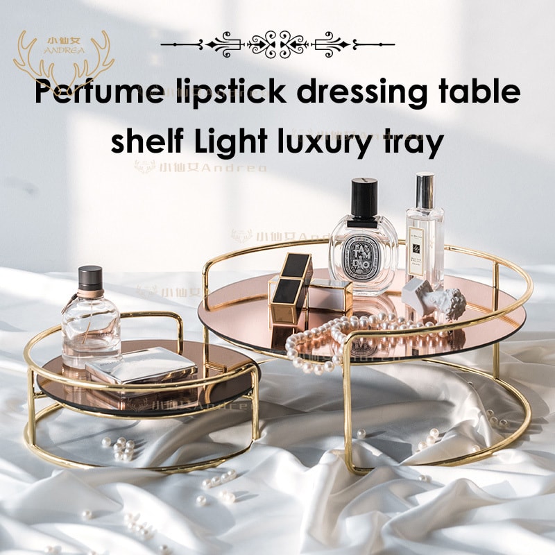 Gold perfume display from Shopee