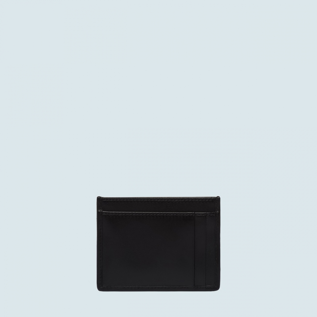 Miu Miu Nappa leather card holder in black back view