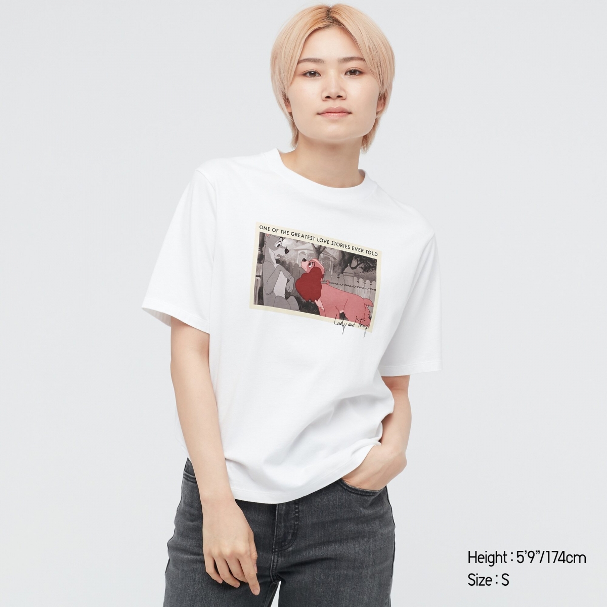 uniqlo singapore disney lady and the tramp white tshirt