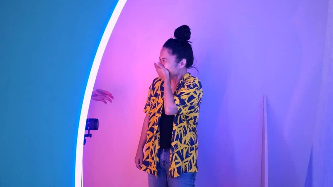 Wave Hello Downtown East pastel installation