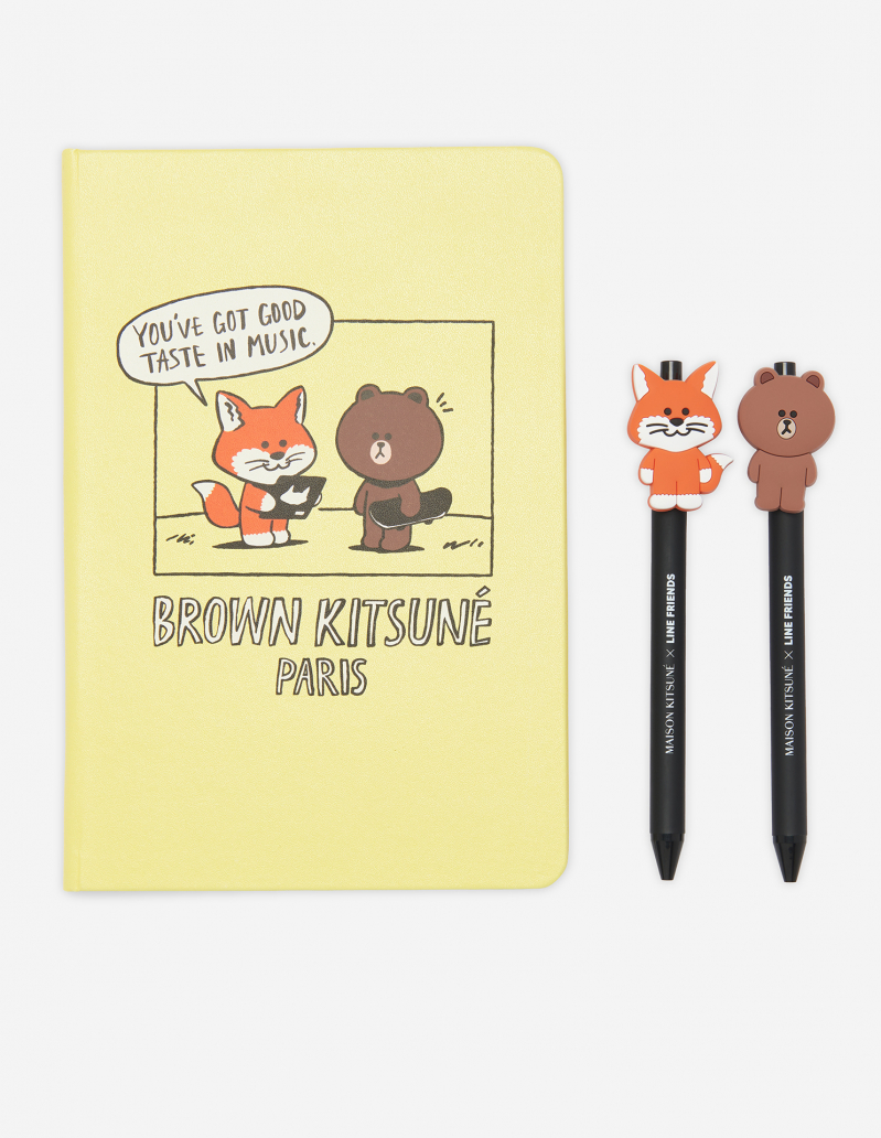 Maison Kitsuné x LINE FRIENDS note & pen set