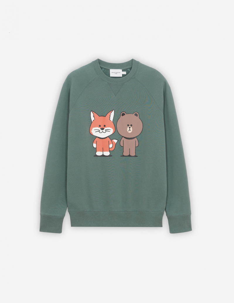 Maison Kitsuné green sweatshirt