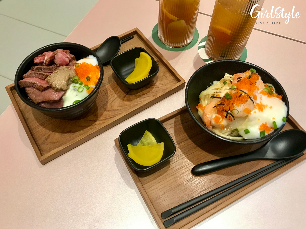 rice donburi set meals at gram cafe waterway point