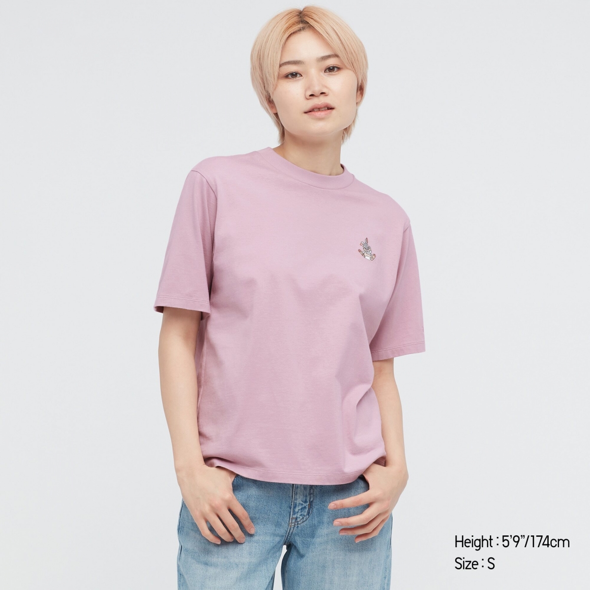 uniqlo singapore disney bambi thumper pink tshirt