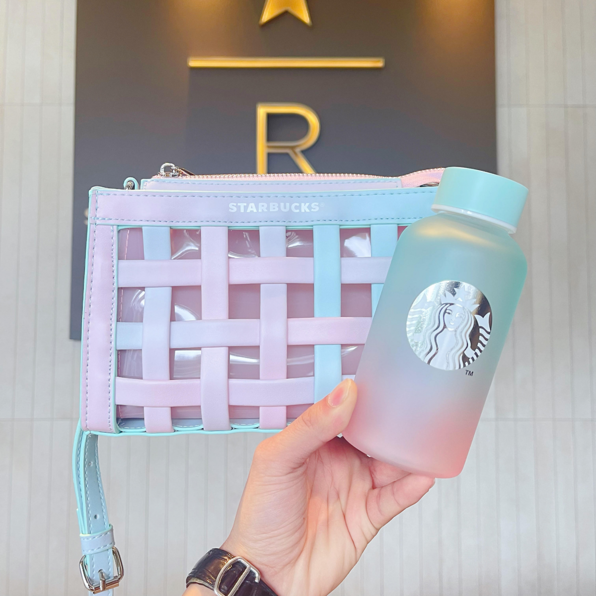 Starbucks Galaxy Pink Green Gradient Singapore