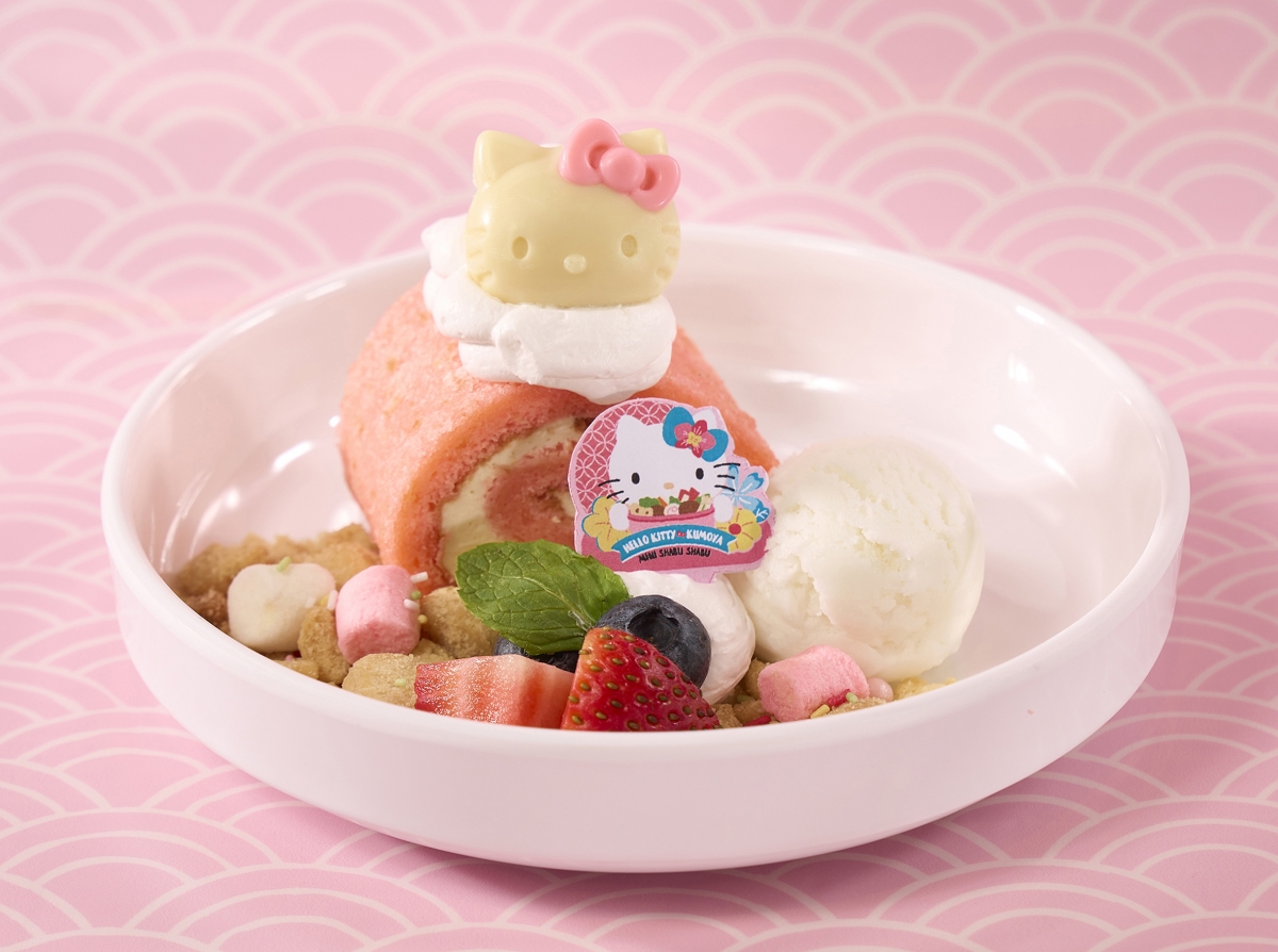 Hello Kitty Mini Shabu Shabu Pop-Up Cafe singapore strawberry_swissroll