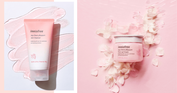 innisfree Jeju Cherry Blossom Skincare In Singapore: Jam Cleanser & Tone-Up Cream Promises Glowing 'Glass' Skin