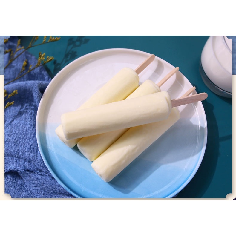 white rabbit candy ice cream sticks on plate