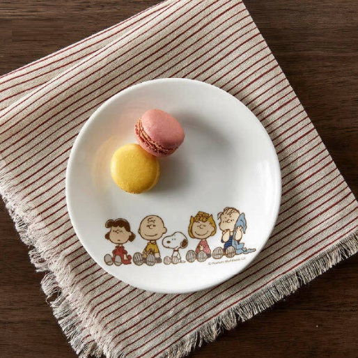 Corelle x Snoopy round plate Snoopy and friends