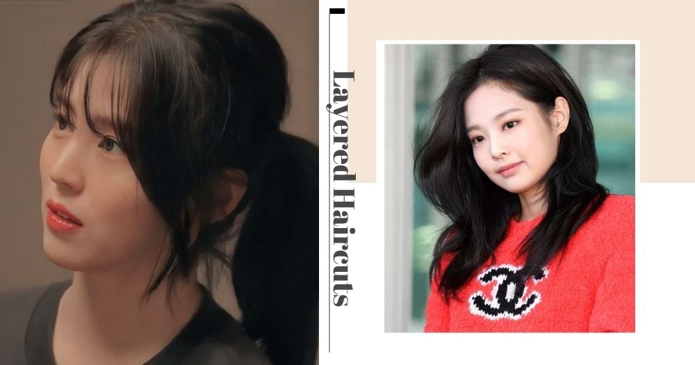 4 Korean Celebrities With Face Framing Layered Haircuts