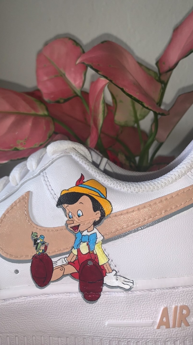 Doubletake_custom Pinocchio sneakers