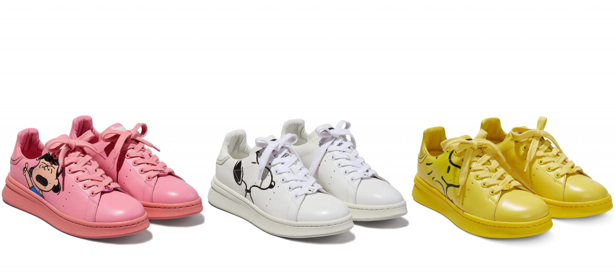 Marc Jacobs x Peanuts tennis shoe pink white yellow singapore