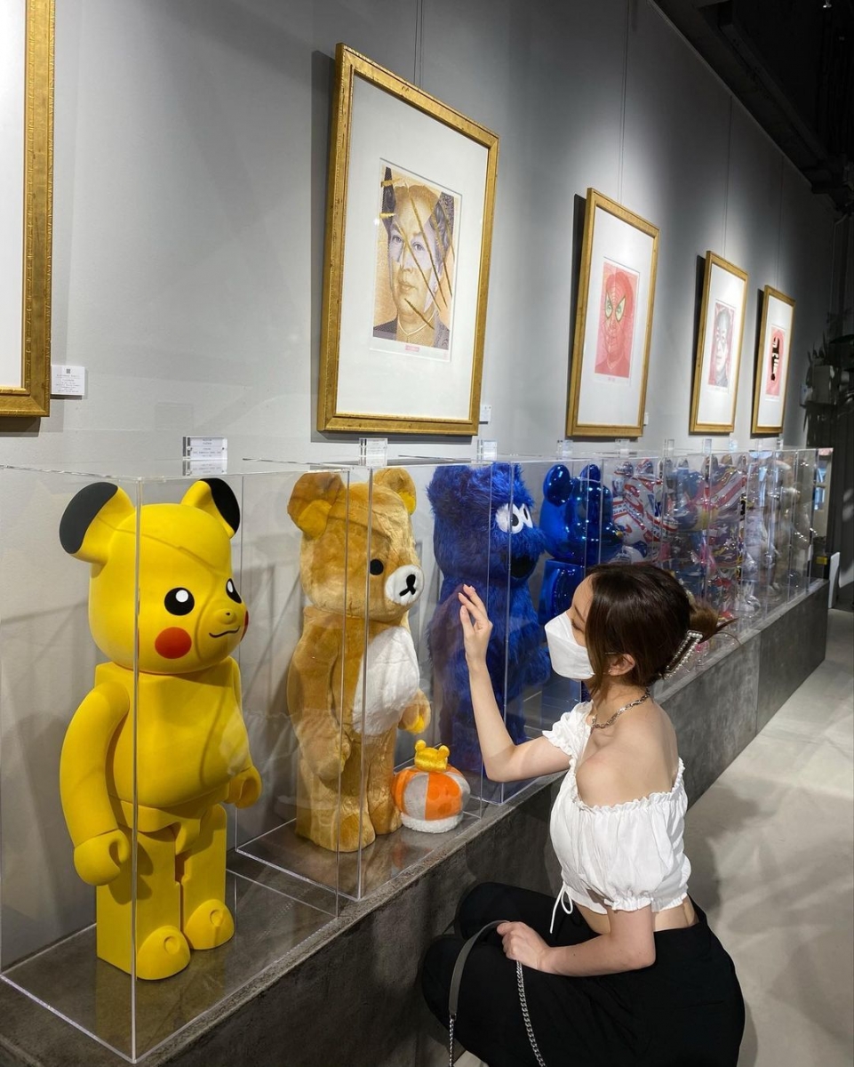 bearbricks at art now gallery raffles arcade