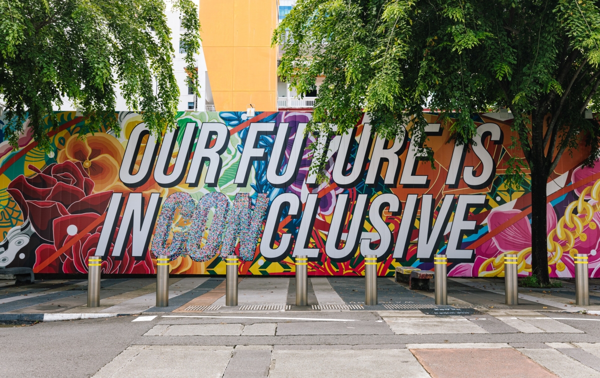 Singapore Art Museum Sam Lo art with stickers