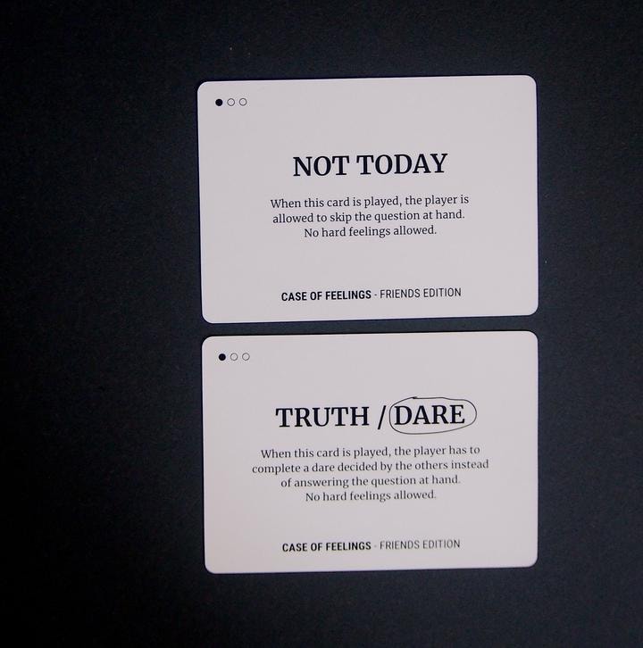 Case of Feelings action cards