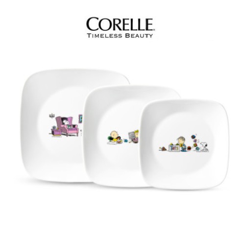 Corelle x Snoopy square plates