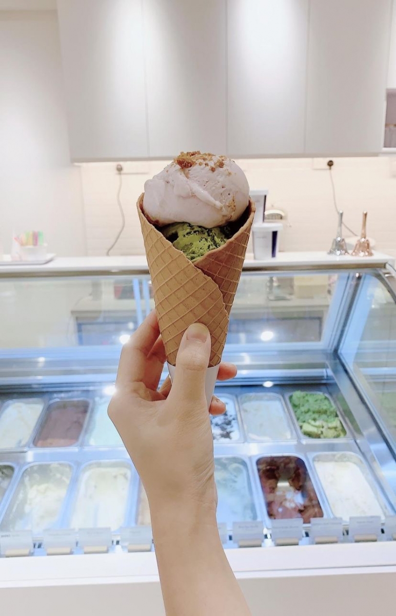 Moin Moin Gelato in a cone
