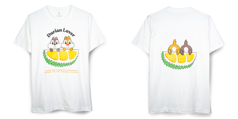 Chip n Dale durian tshirt singapore white